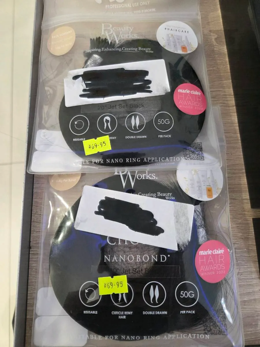 Hair Extensions Beauty Works Nano Jet Set Black 20