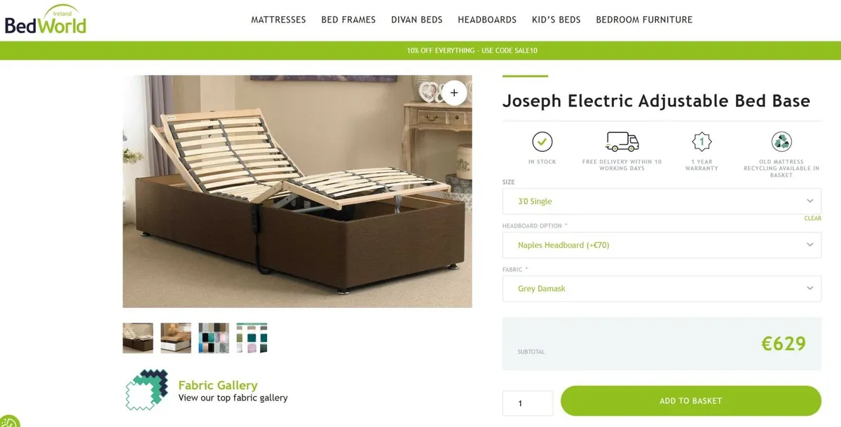 Electric Adjustable Bed - Double - VGC - Image 4