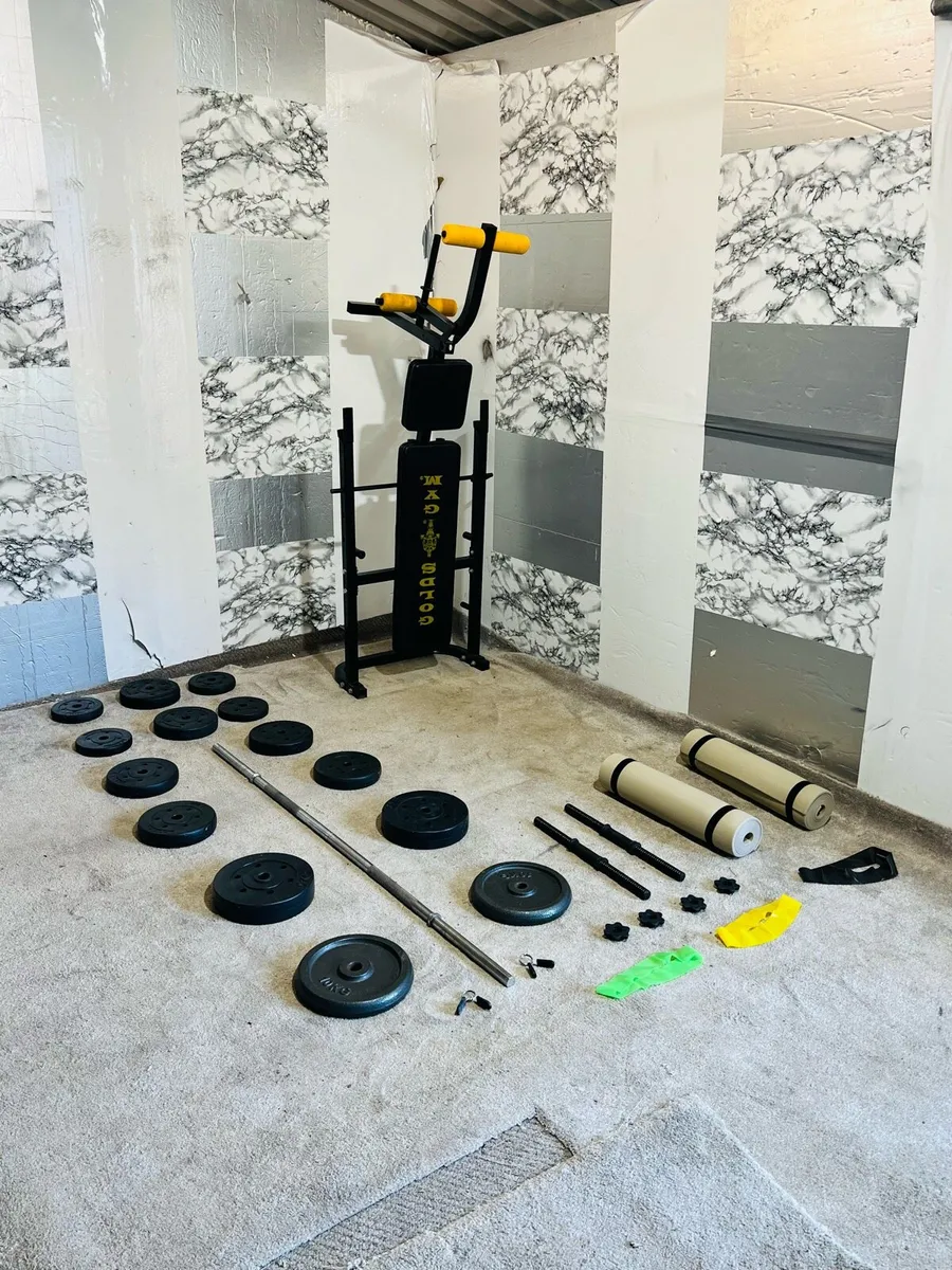 WEIGHT BENCH WEIGHTS MATS BARBELL DUMBBELLS - Image 4