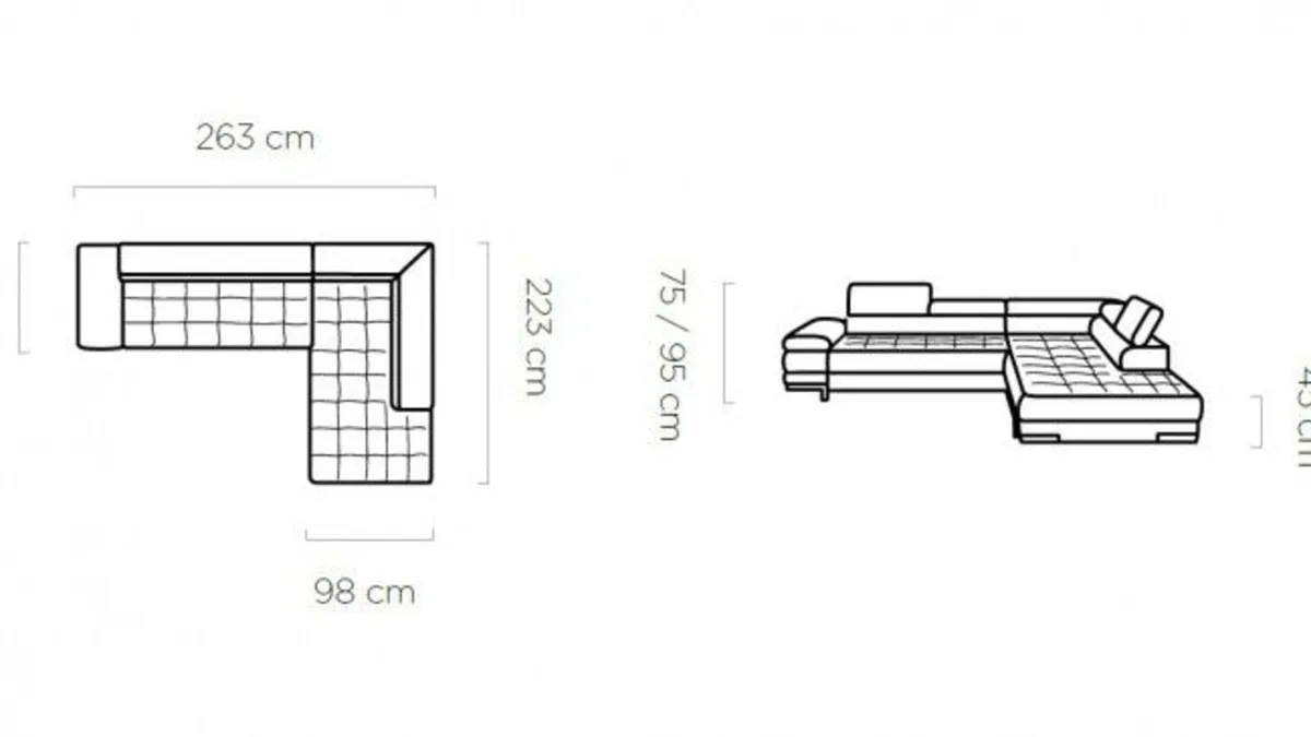 SELVA L CORNER SOFA BED - Image 2