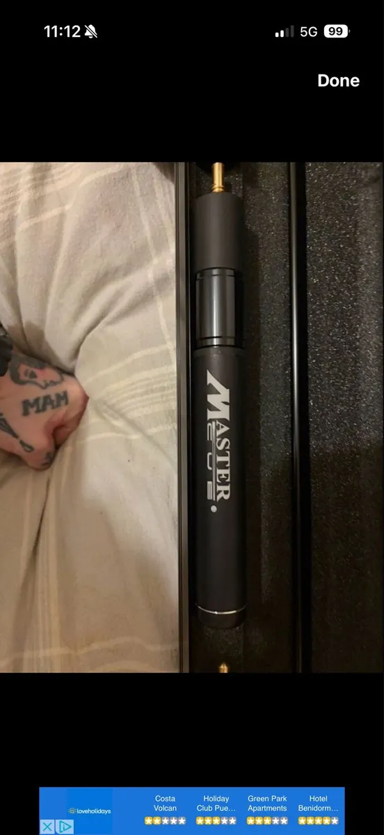 Custom handmade Mastercue with case & extensions - Image 4