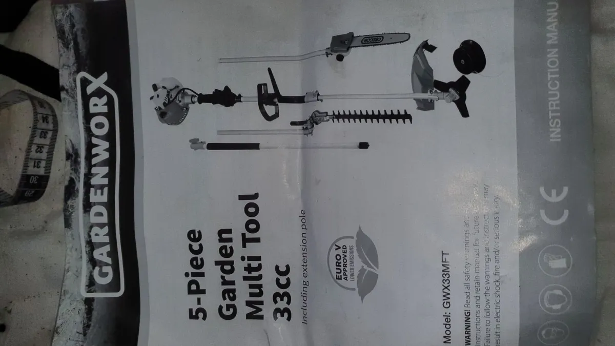 Garden Multi Tool Strimmer Hedge Trimmer Chainsaw - Image 2