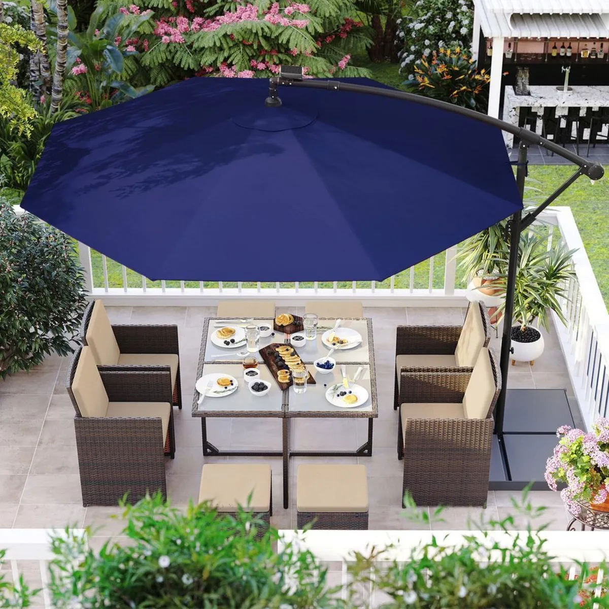 Parasol Cantilever with Solar LED Lights - Image 3