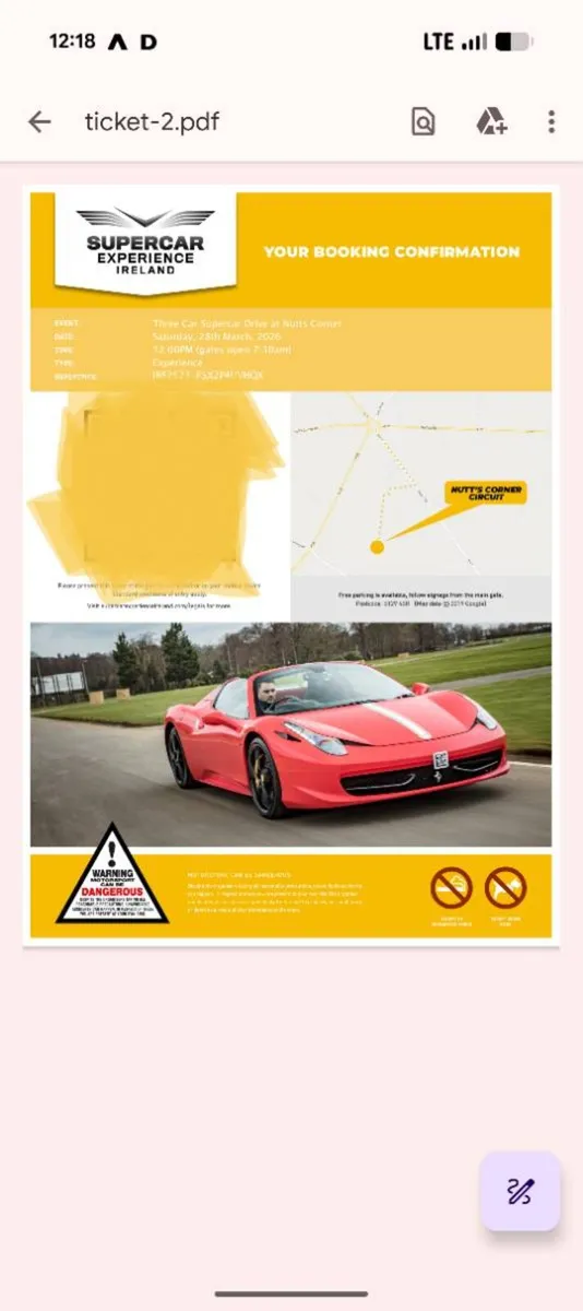 Supercar Belfast experience