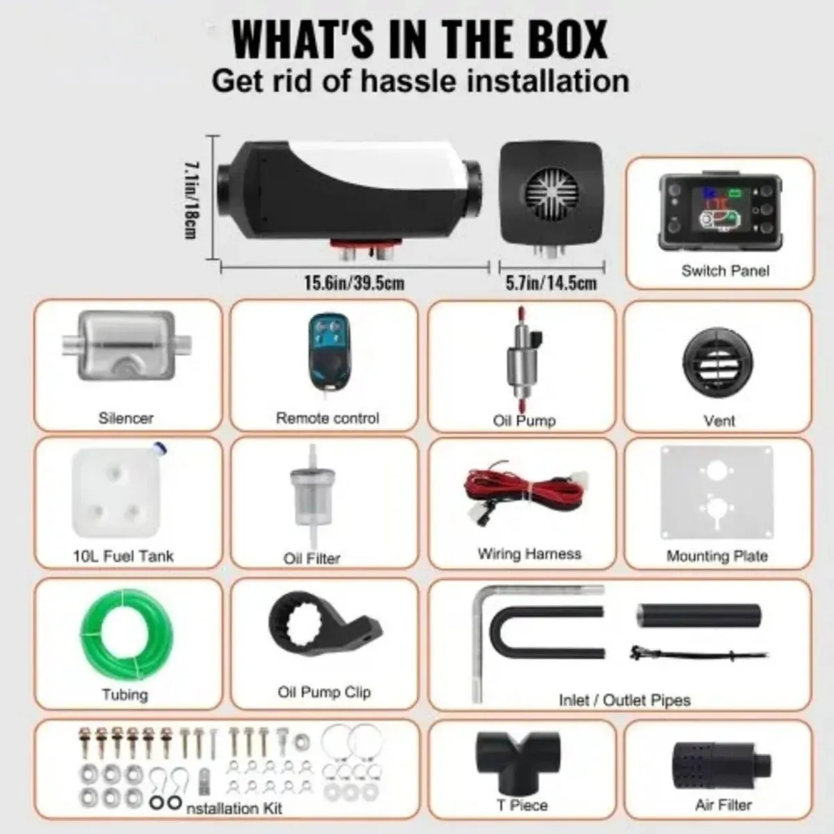 12V Diesel Parking Heater 5/8KW Powerful Fast Heat - Image 1