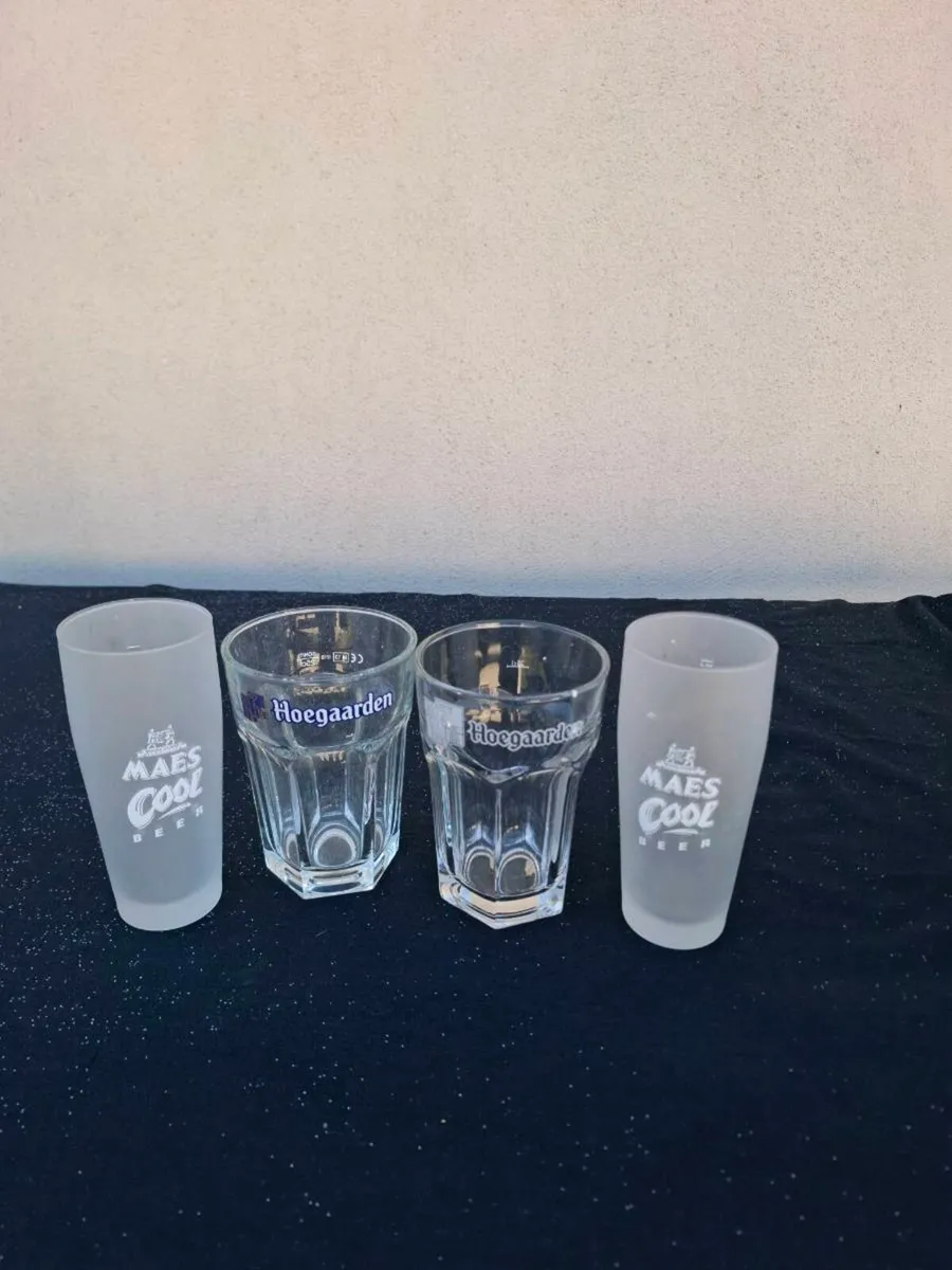 4 belgian beer glasses