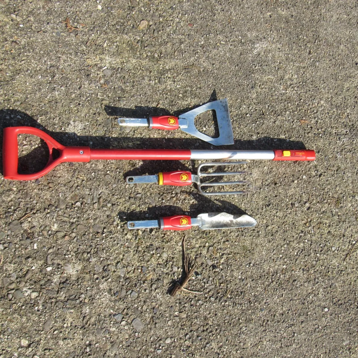 Wolf Garden Tool Set Fork Trowel Weeder Handle - Image 1