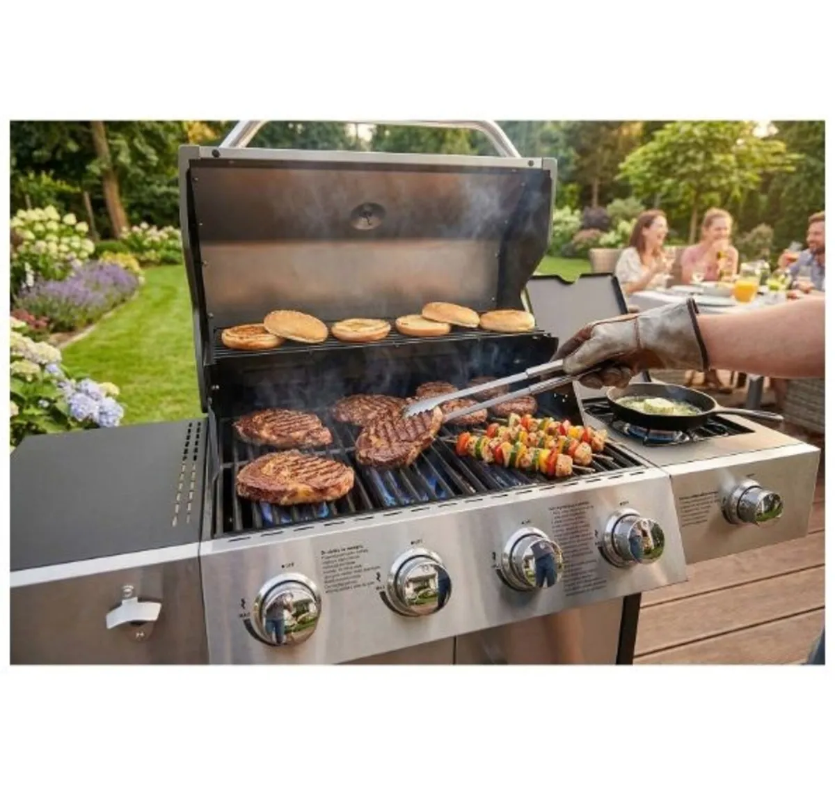 RoyalFlame 4+1 Gas BBQ Grill Station – Professiona - Image 4