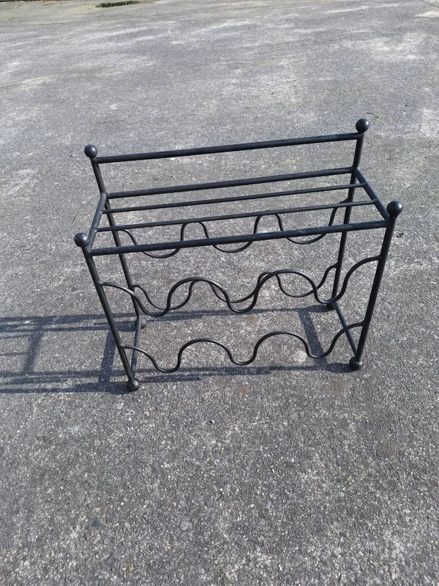 Cast iron wine rack