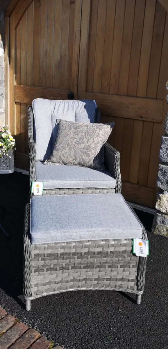 Brand New Dark Grey Rattan Companion Set - Image 1