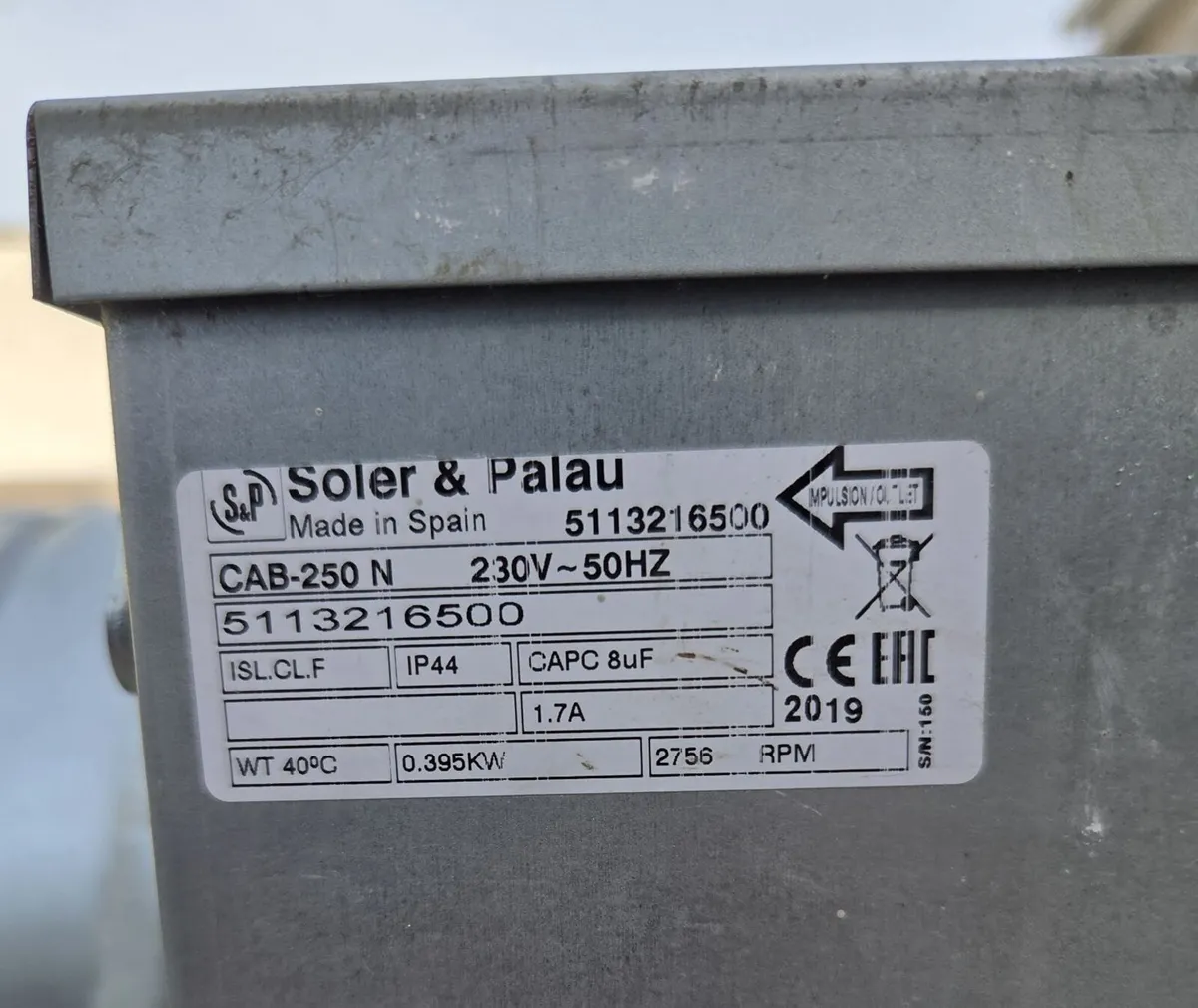 Extractor fan (Soler & Palau) - Image 3