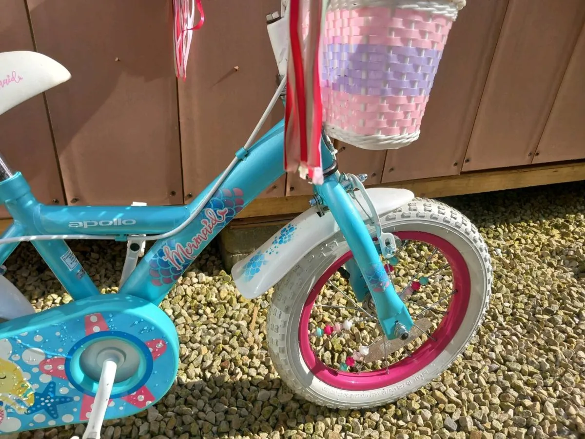 Kids mermaid bike size 14 inch wheels - Image 4