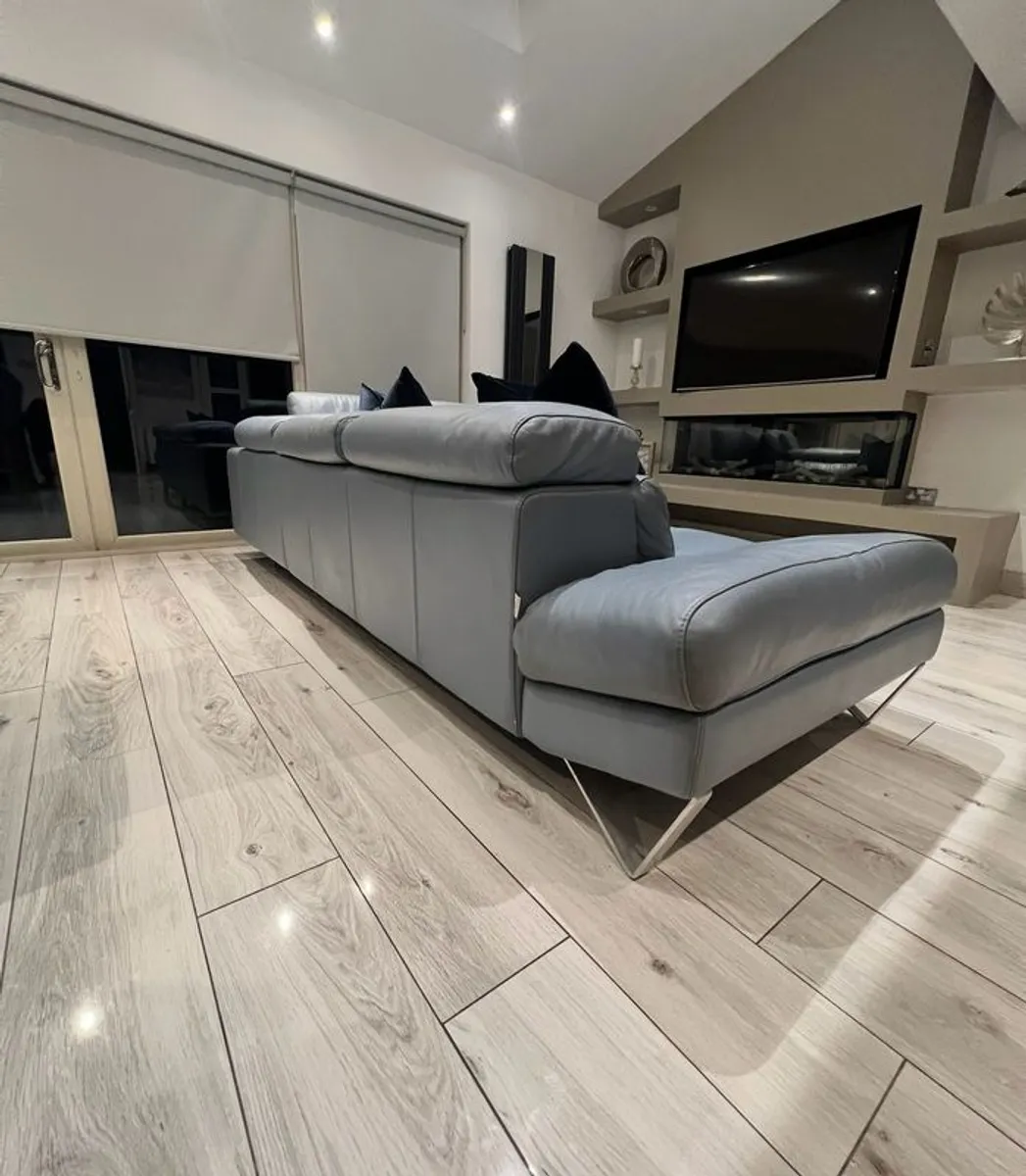 Leather corner sofa - Image 4