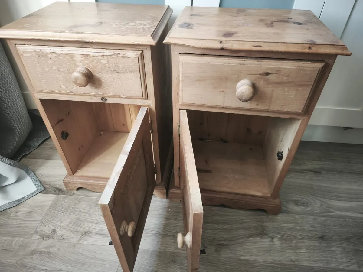 Wooden bedside dresser set - Image 4