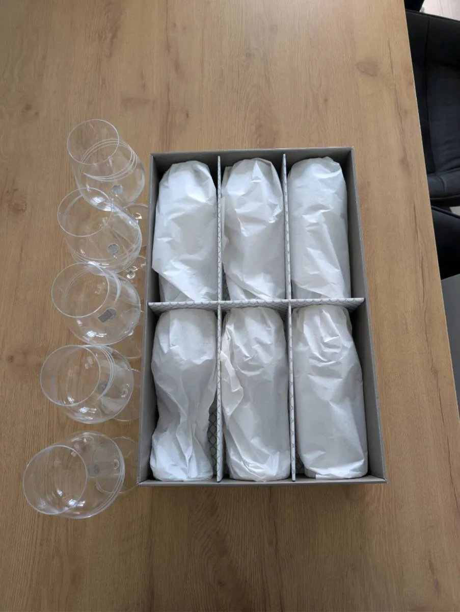 Tipperary Crystal Spiral Cut Red Wine Glasses 450m - Image 1