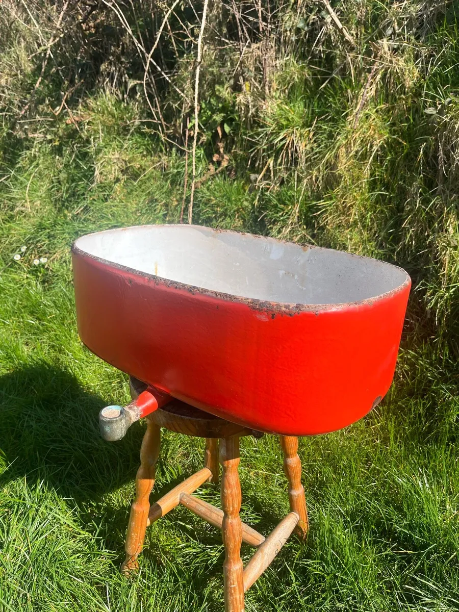 Vintage Enamel coated Preserving Tub - Image 1