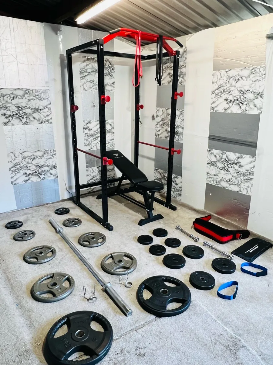 115KG OLYMPIC WEIGHTS POWER RACK BENCH ++ - Image 2