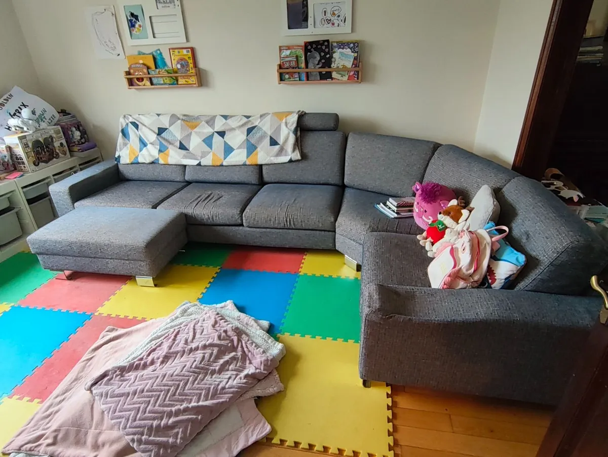 couch & stool - Image 1