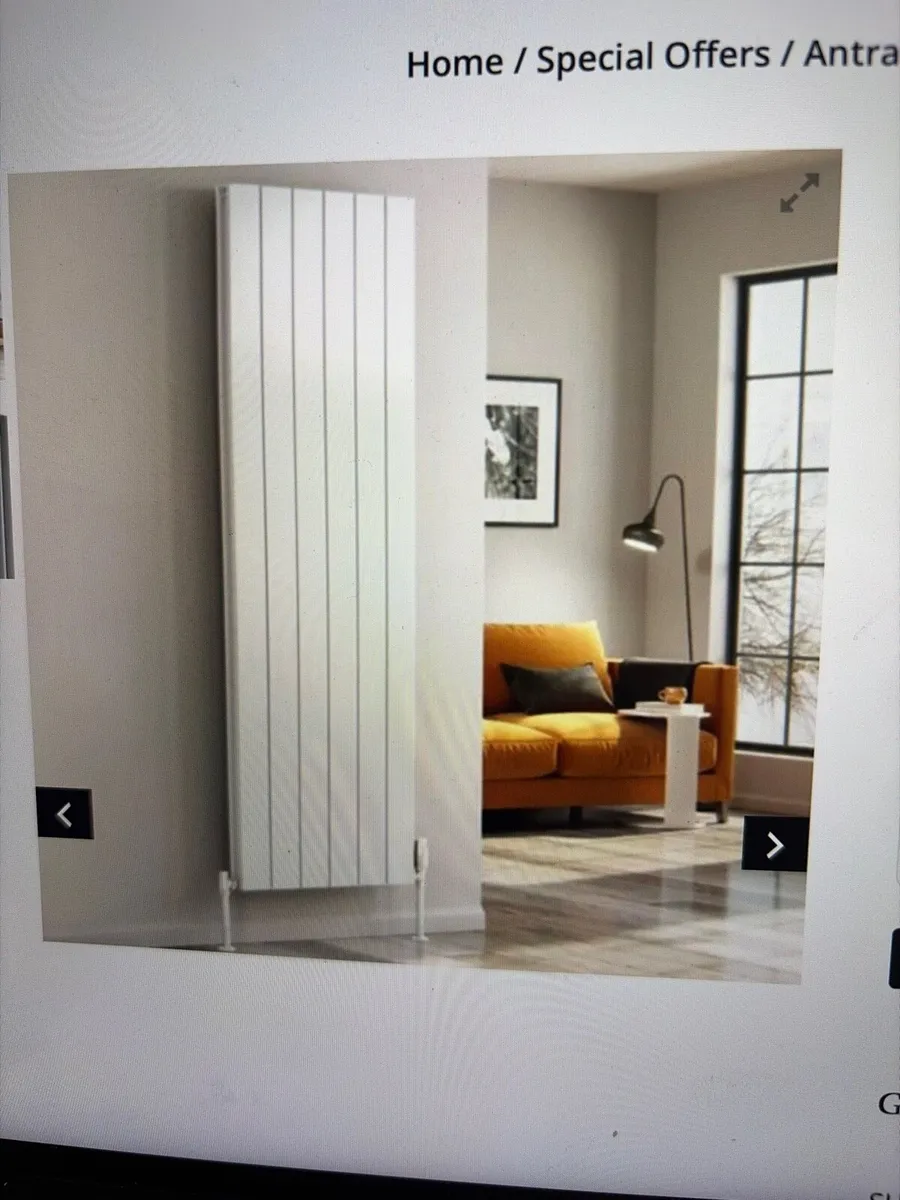 Vertical radiator white