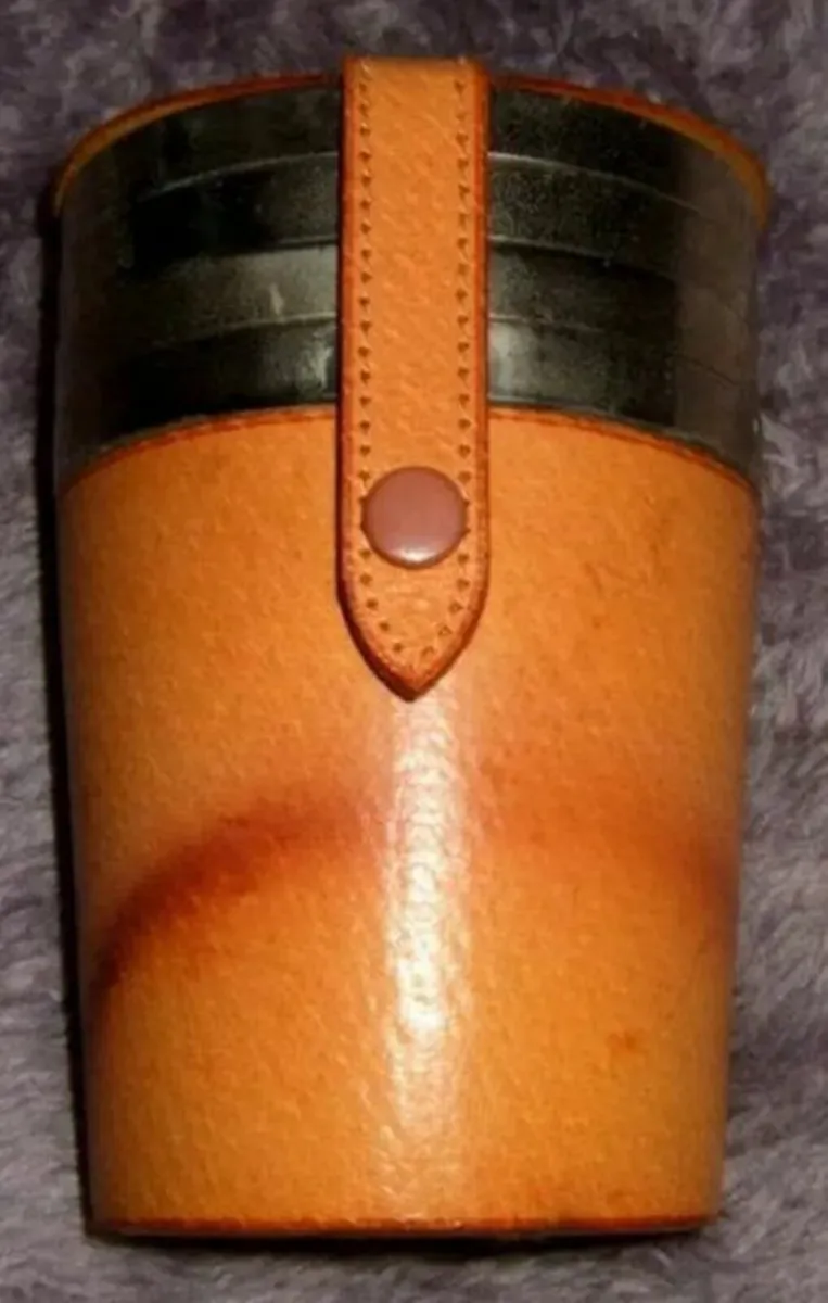 Vintage Harrods Stirrup Cups / Leather - Image 2