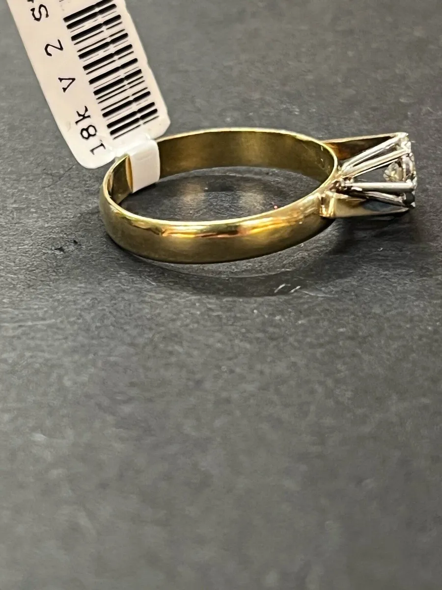 18k gold vintage diamond ring. - Image 3