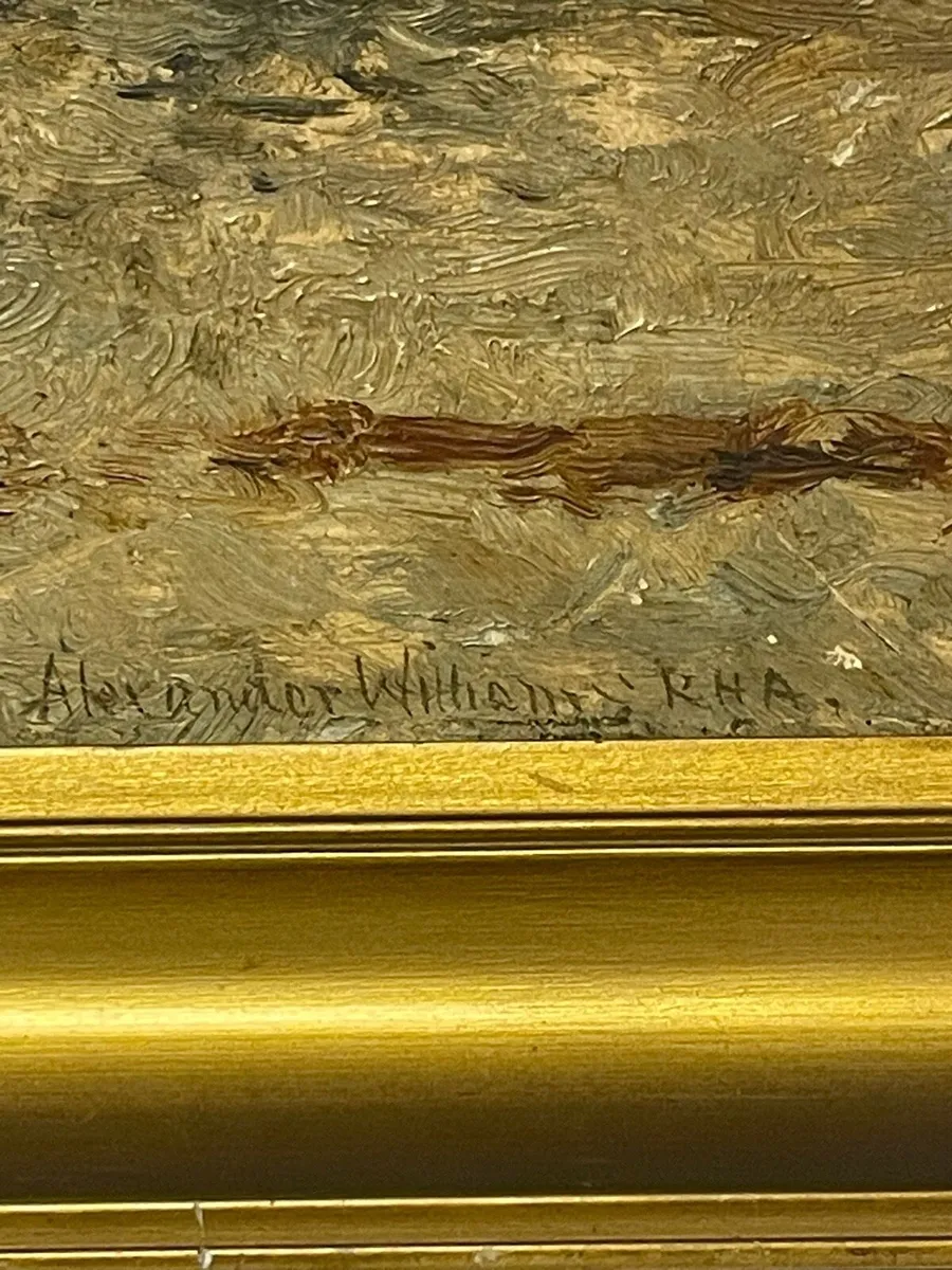 Alexander Williams RHA 1846-1930 oil board - Image 4