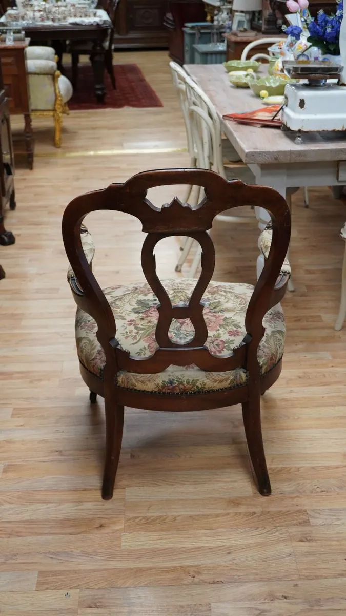 Antique 19th Century French Walnut Armchair - Image 4