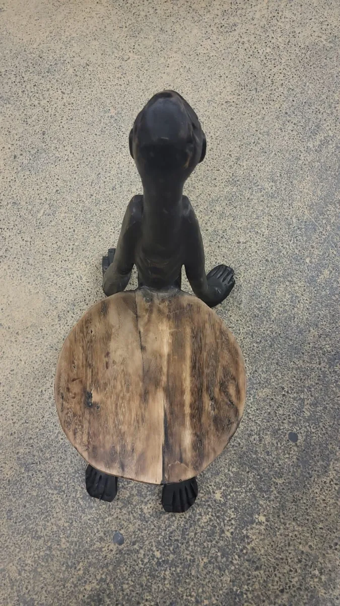 Early 1900s African anthropomorphic stool - Image 3