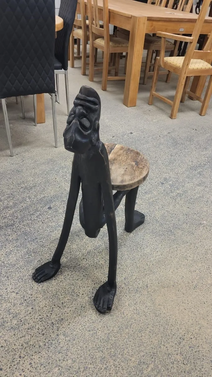 Early 1900s African anthropomorphic stool - Image 2