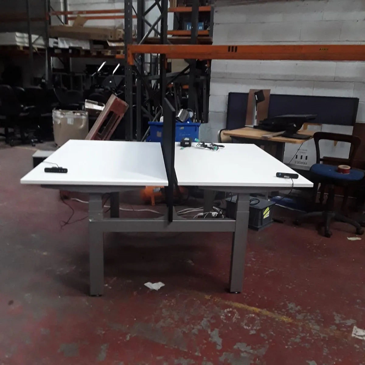 Electric Height Adjustable Dual Workstation Desk - Image 1