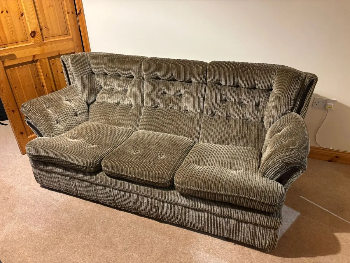 Comfy Jumbo Cord 3-Seater Sofa & Matching Armchair - Image 1