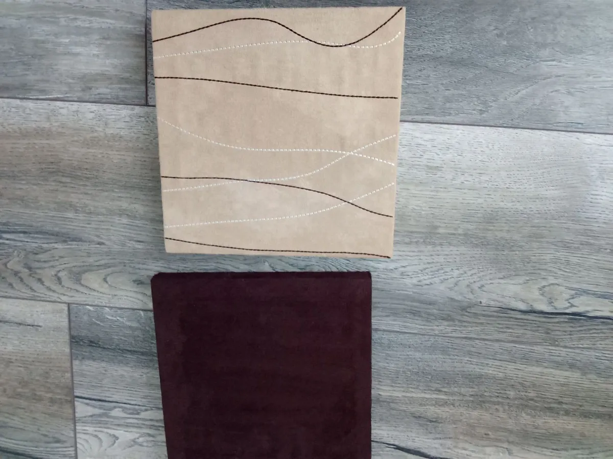 3 Suede Leather Covered Frames. - Image 2