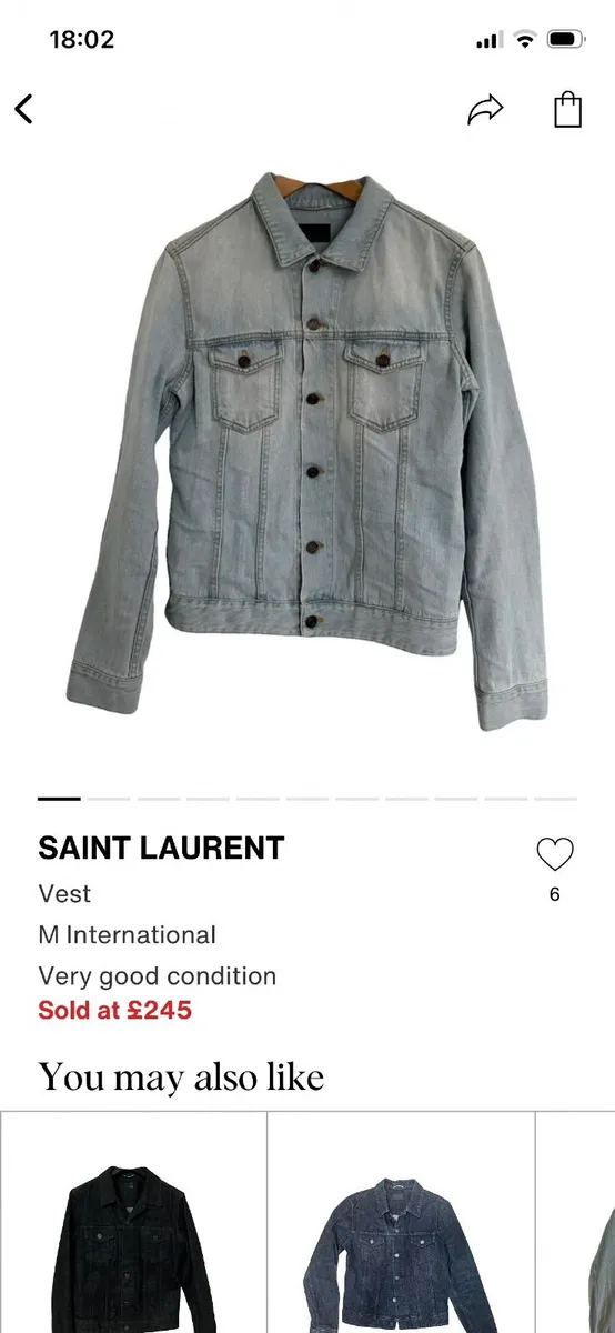 Men’s Saint Laurent denim jacket - Image 1