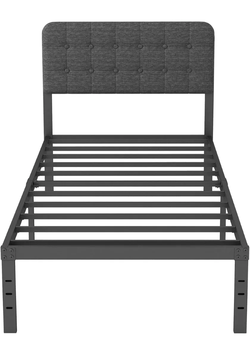 Single Bed Frame 3ft with Upholstered Headboard, 3 - Image 3