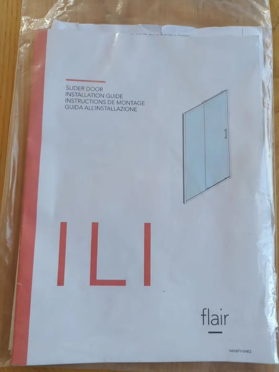 Flair Silver Chrome Slider Shower Door  - New - Image 3