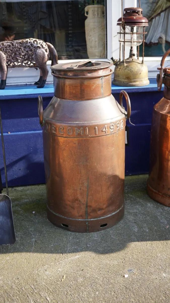 Vintage French Copper Milk Churn - Image 1