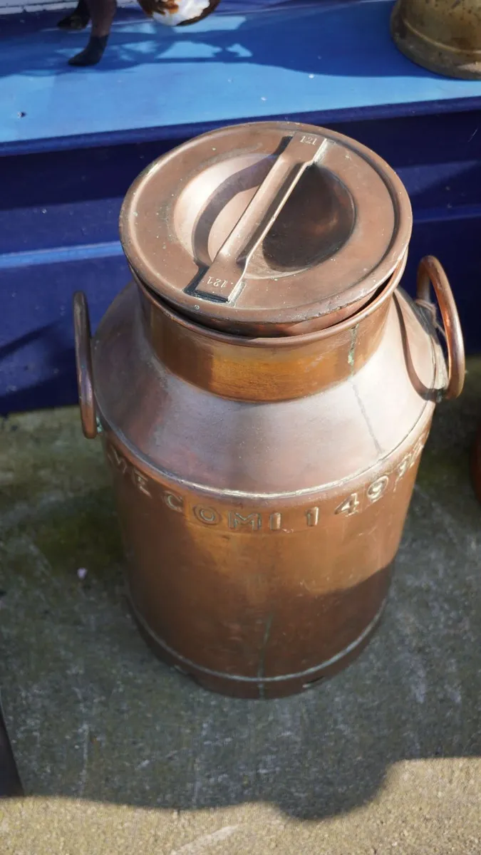 Vintage French Copper Milk Churn - Image 2