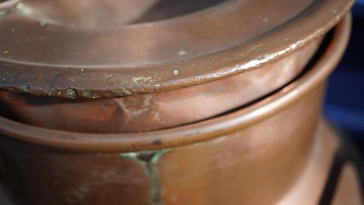 Vintage French Copper Milk Churn - Image 3
