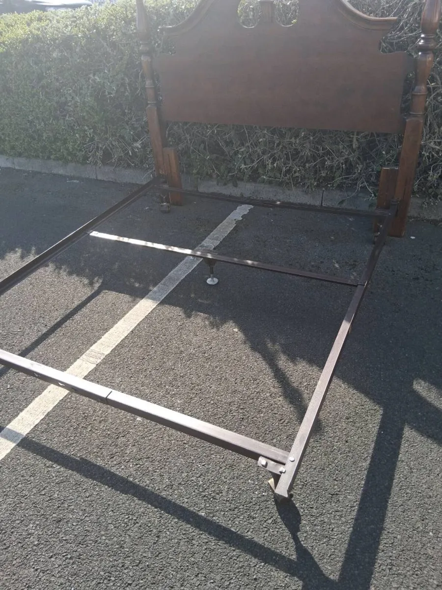 King size bed frame..headboard , base - Image 1