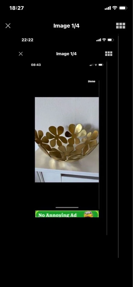 Vintage Brass Fruit Bowl - Image 1