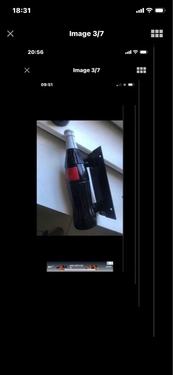 Very Rare Coca  Coka Metal Door Handles - Image 3