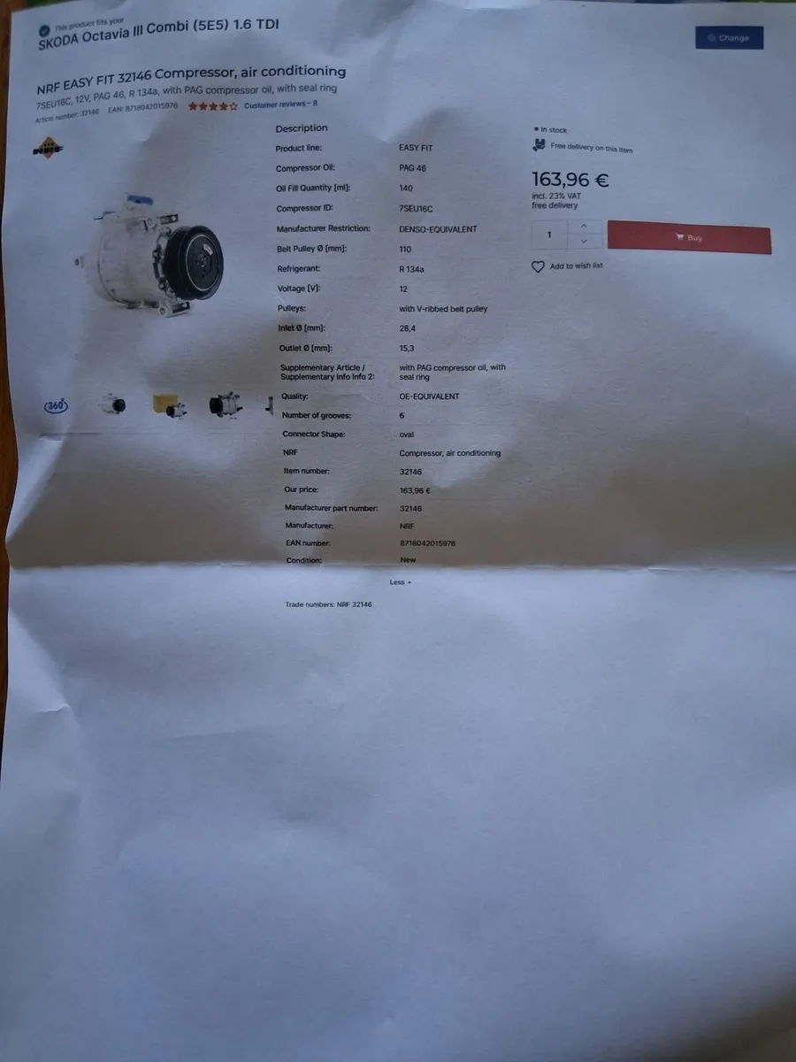 NRF 32416 A/C compressor - Image 4
