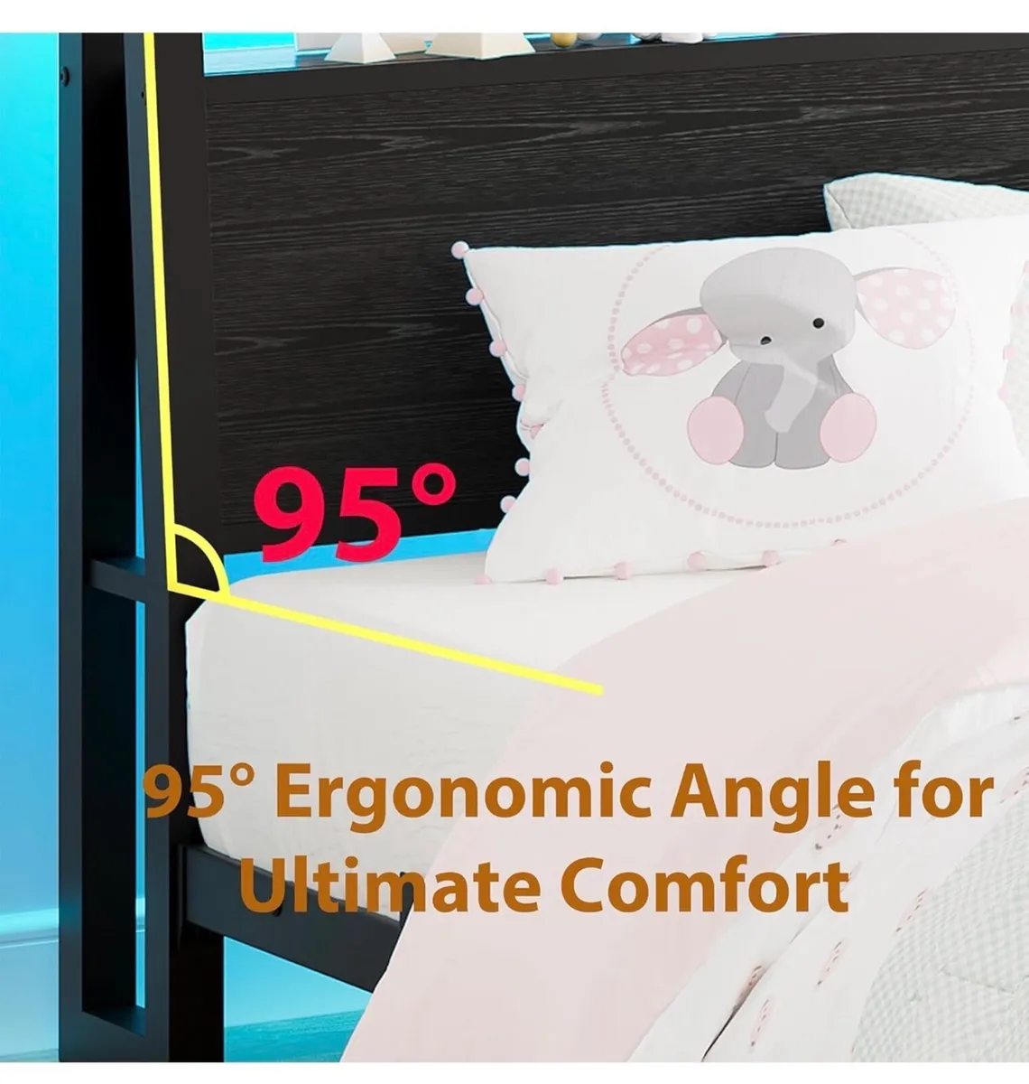 Single Bed with Charging Station and LED - Image 4