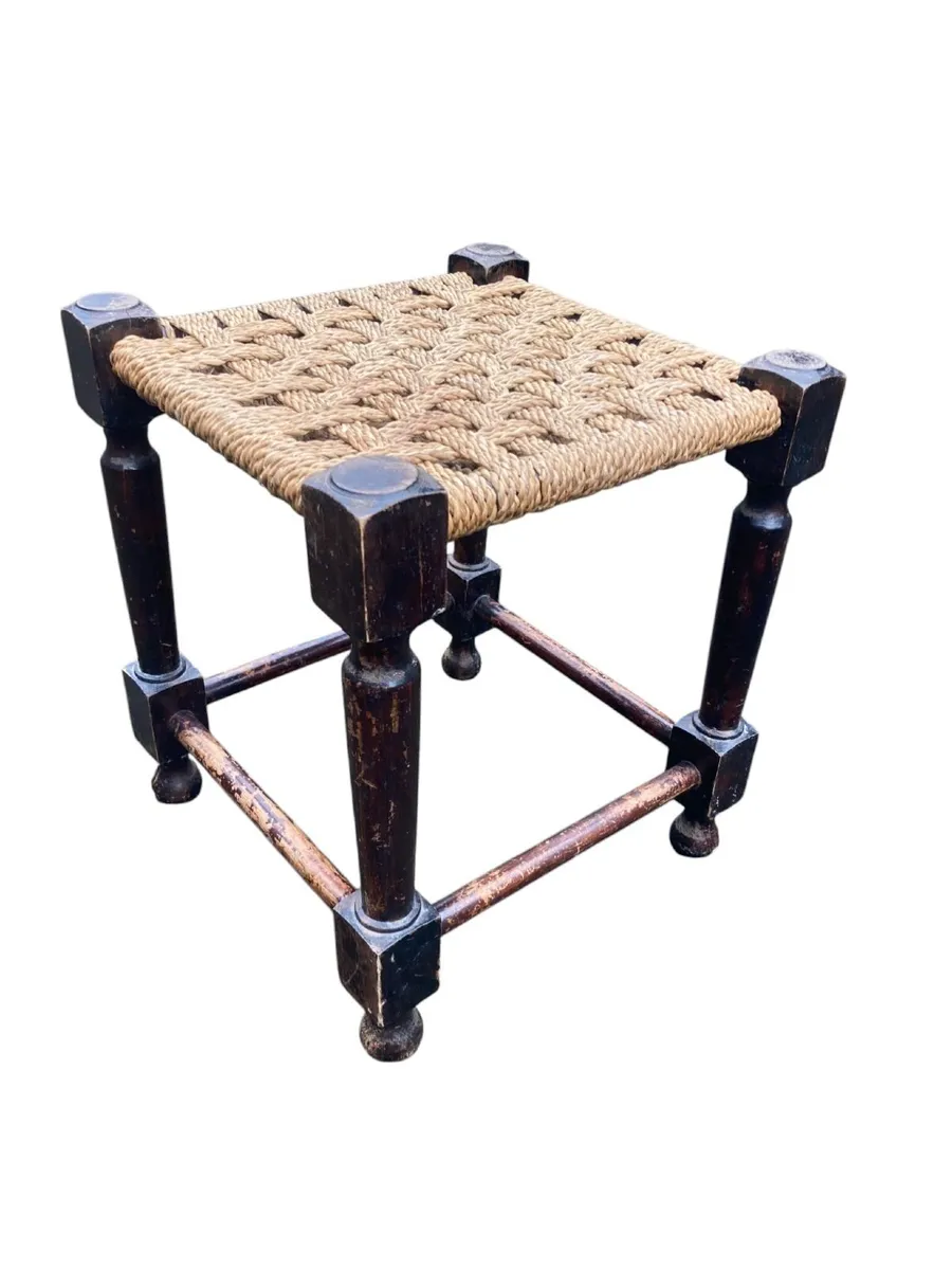 Vintage Stool - Sugan Seat. - Image 4