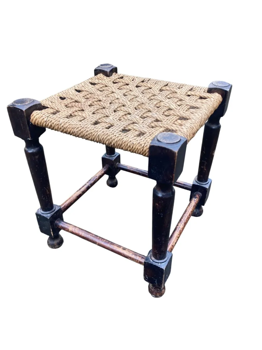 Vintage Stool - Sugan Seat. - Image 1