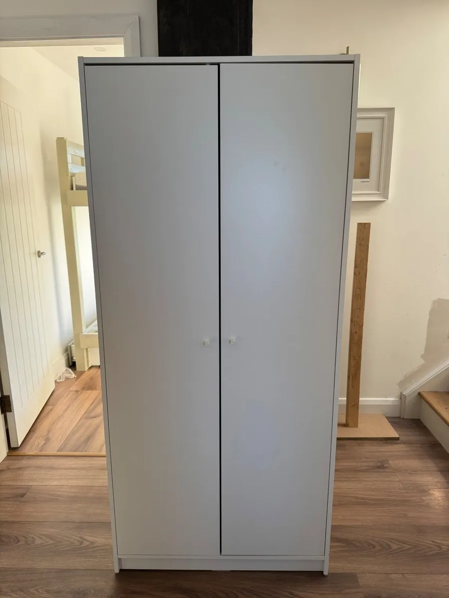 IKEA Kleppstad White 2 Door Wardrobe - Image 1
