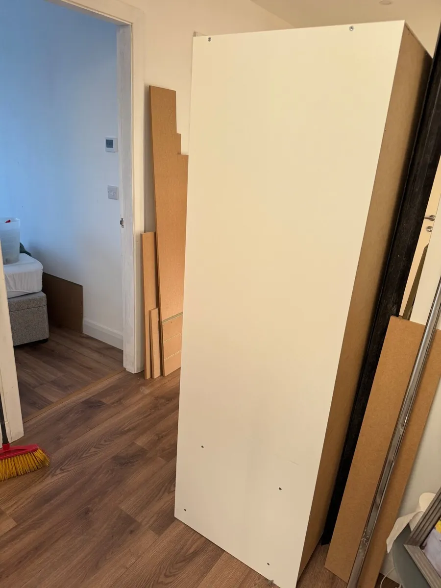IKEA Kleppstad White 2 Door Wardrobe - Image 4