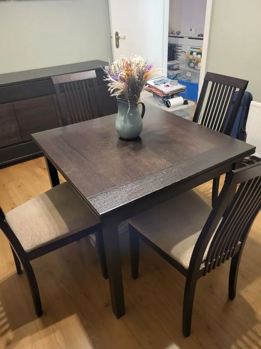 Dining room set: drawer chest, glass cabinets, table and chairs - Image 3