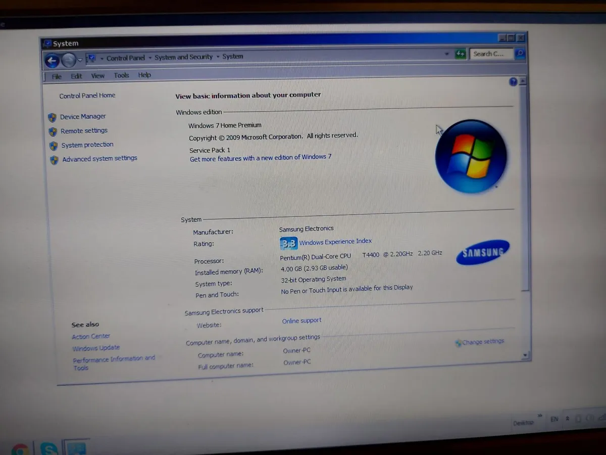 Samsung R530 Laptop, 4GB Ram 300GB HDD Wins 7 - Image 1