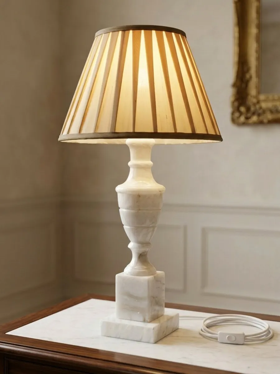 Solid marble lamp Postage available - Image 2